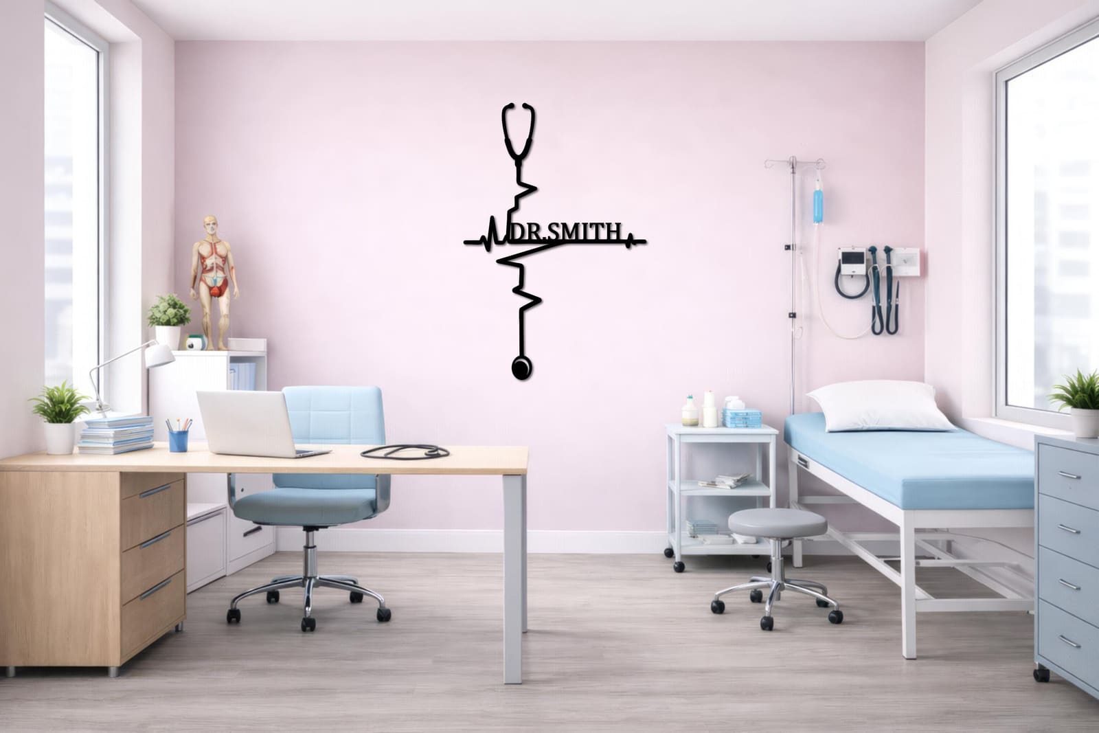 Art Mural Metalik – Mjeku – punim artizanal çeliku nga AR-TI Atelier – foto 3