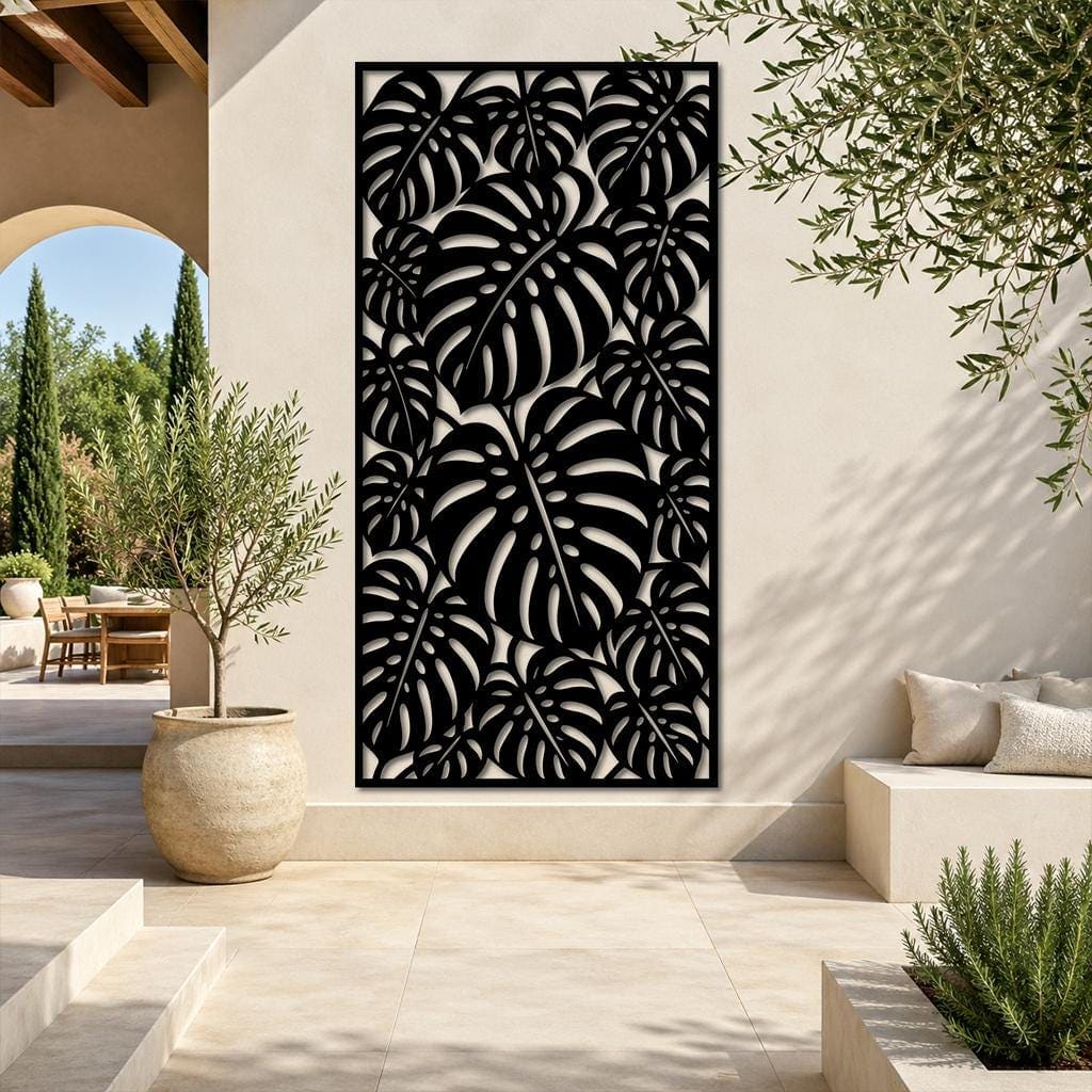 Art Mural Metalik – Monstera – punim artizanal çeliku nga AR-TI Atelier – foto 2