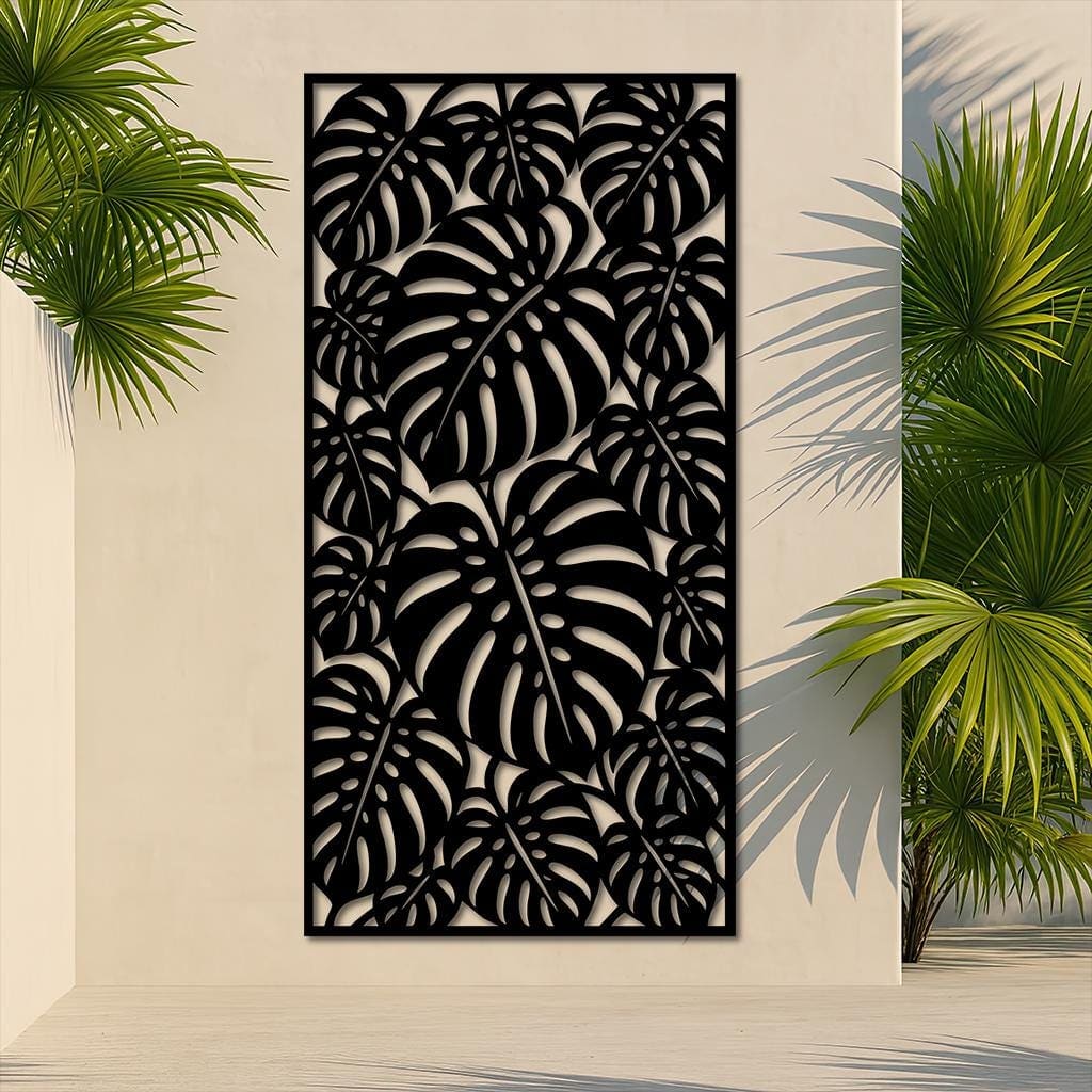 Art Mural Metalik – Monstera – punim artizanal çeliku nga AR-TI Atelier – foto 3