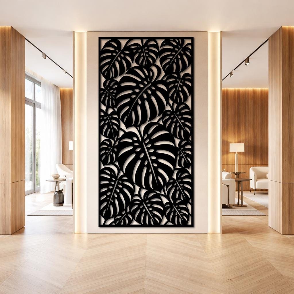 Art Mural Metalik – Monstera – punim artizanal çeliku nga AR-TI Atelier – foto 6