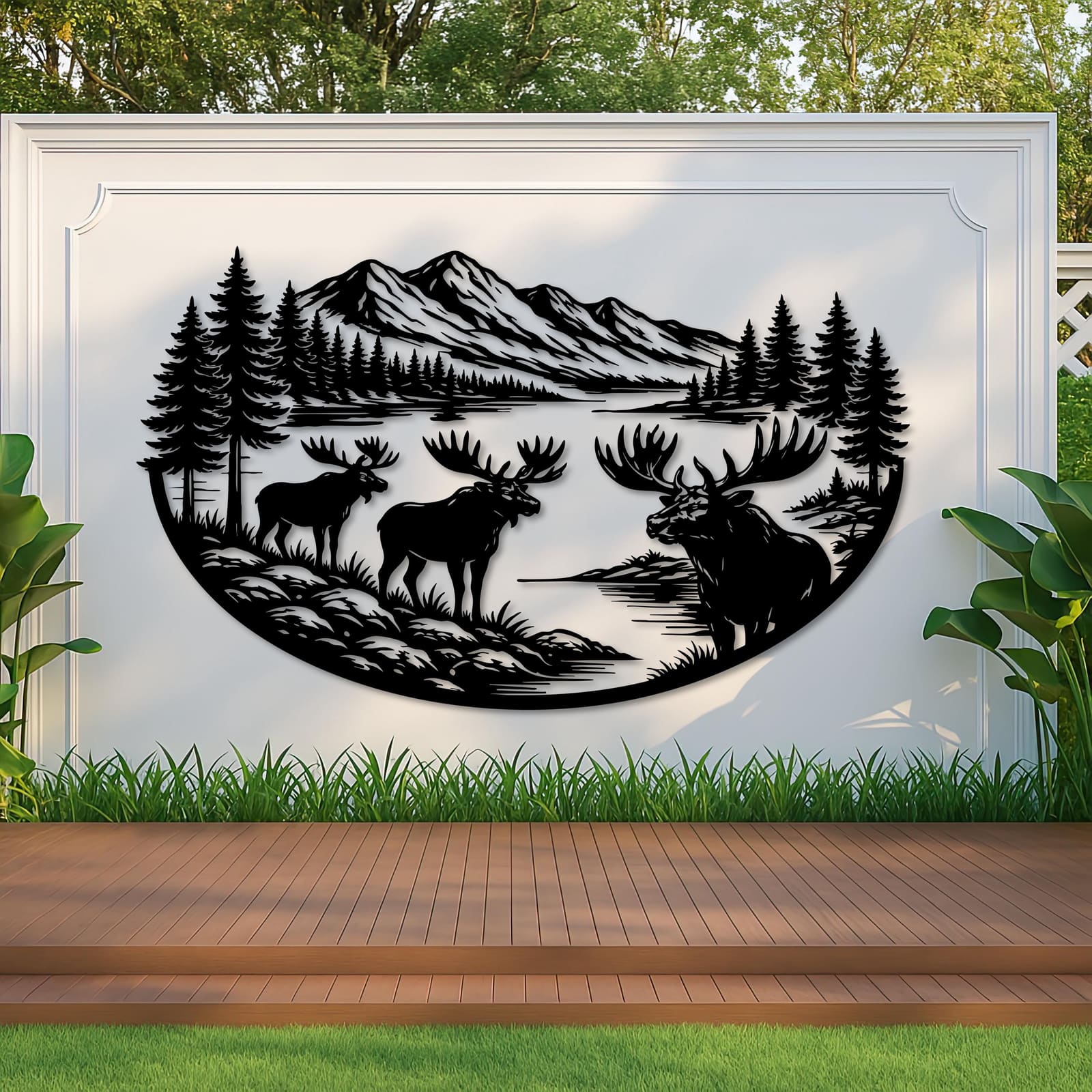Art Mural Metalik – Moose · Modeli 2 – punim artizanal çeliku nga AR-TI Atelier – foto 2