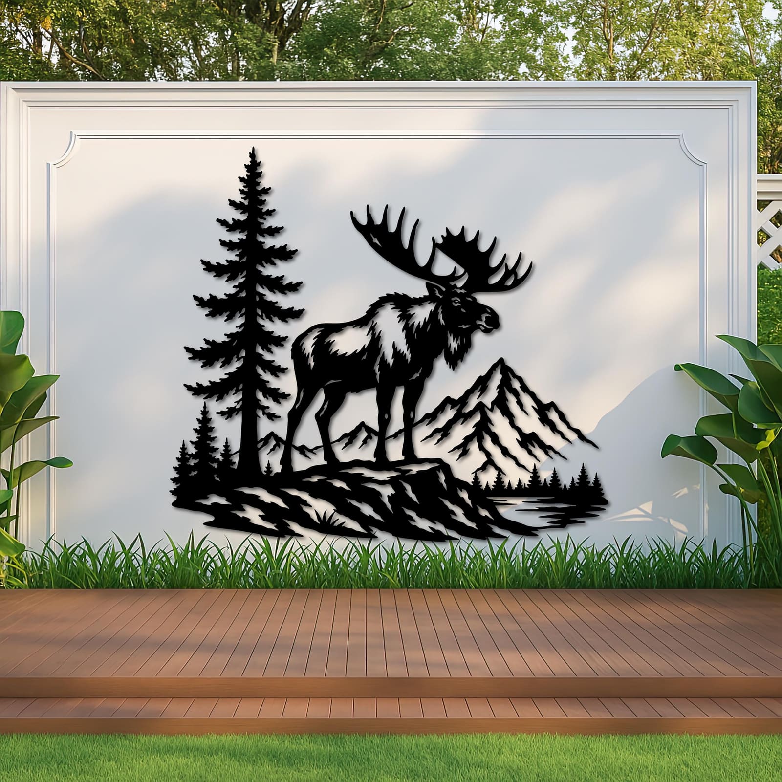 Art Mural Metalik – Moose – punim artizanal çeliku nga AR-TI Atelier – foto 8