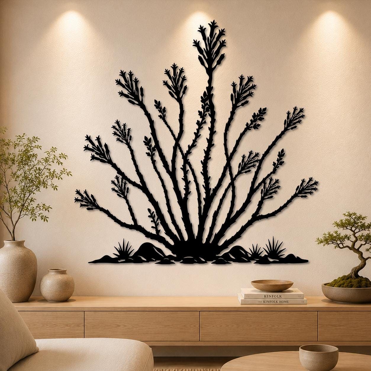 Art Mural Metalik – Ocotillo – punim artizanal çeliku nga AR-TI Atelier – foto 4