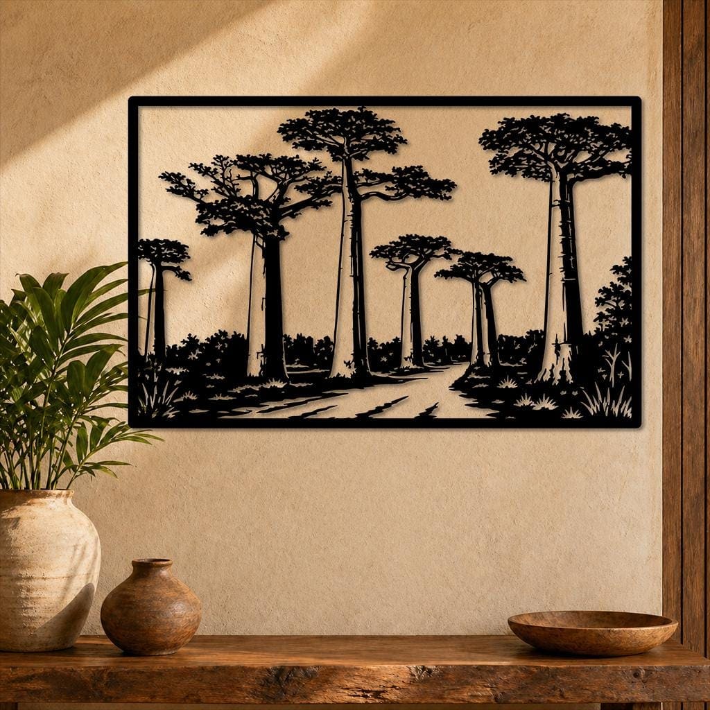 Art Mural Metalik – Pema Baobab · Modeli 2 – punim artizanal çeliku nga AR-TI Atelier – foto 3