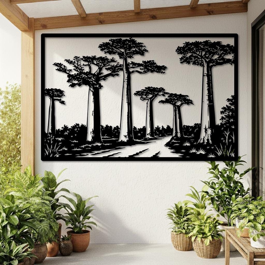 Art Mural Metalik – Pema Baobab · Modeli 2 – punim artizanal çeliku nga AR-TI Atelier – foto 7