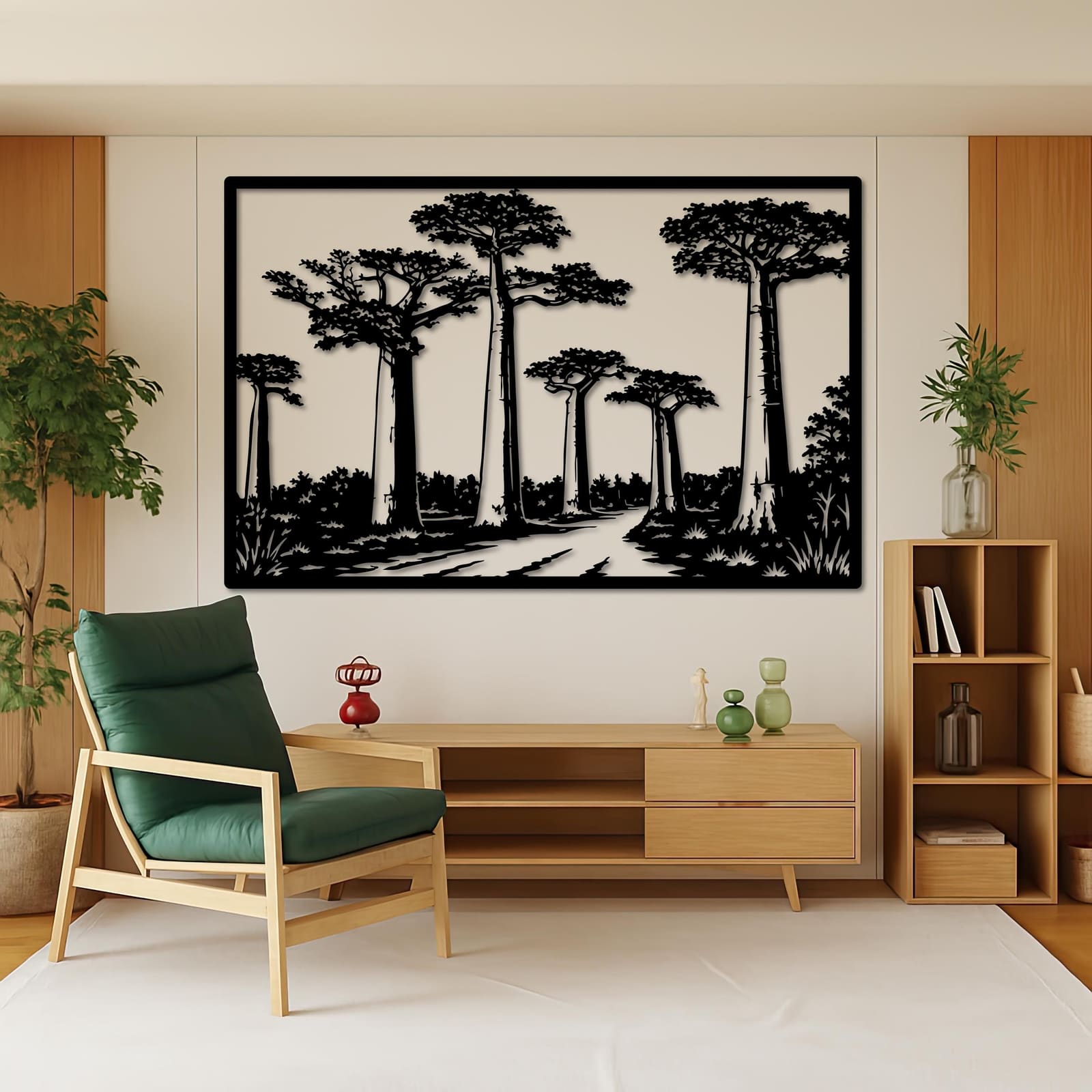 Art Mural Metalik – Pema Baobab · Modeli 2 – punim artizanal çeliku nga AR-TI Atelier – foto 9