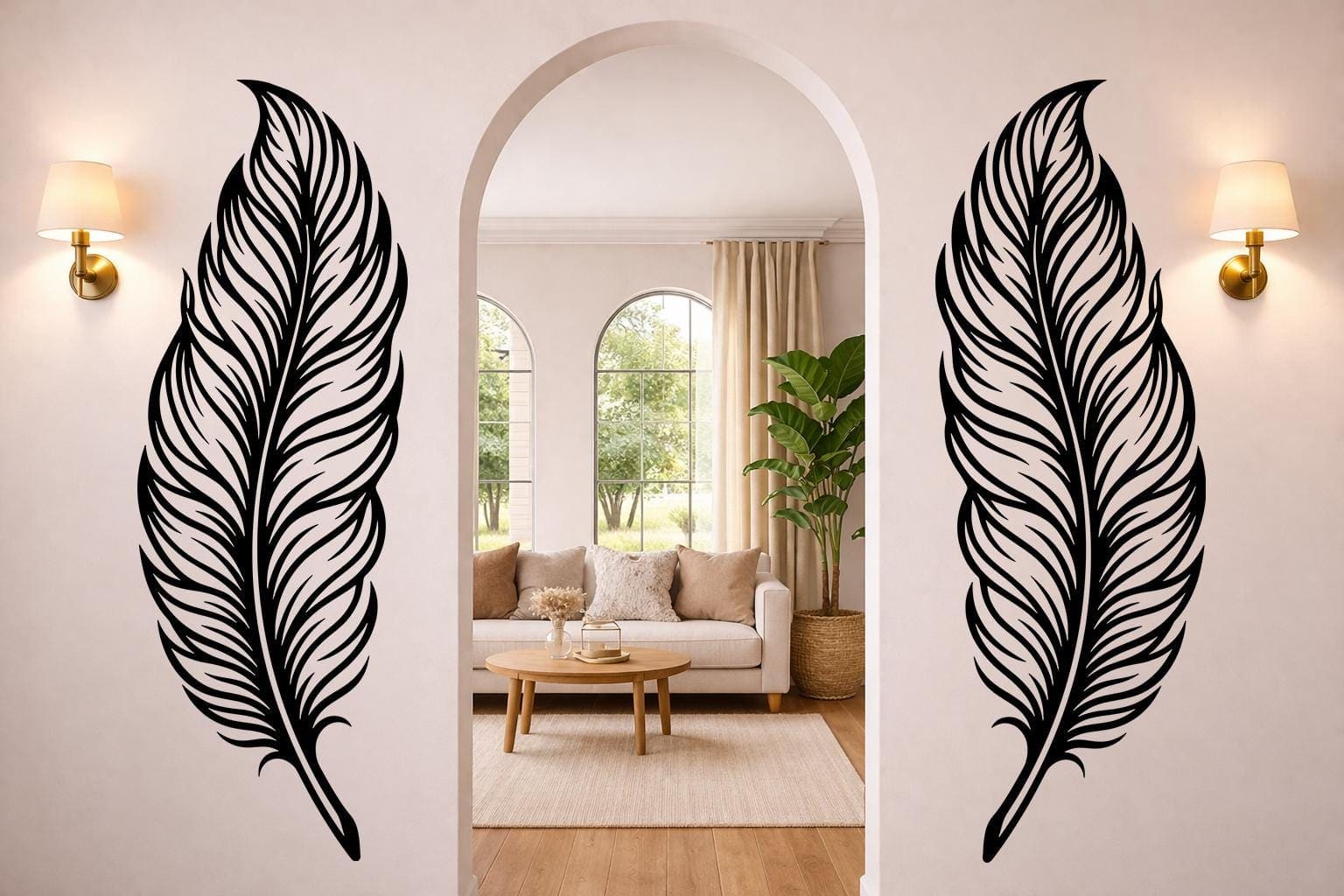 Art Mural Metalik – Pendët (Set 2 Copë) – punim artizanal çeliku nga AR-TI Atelier – foto 5