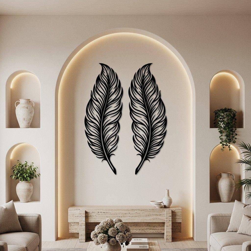 Art Mural Metalik – Pendët (Set 2 Copë) – punim artizanal çeliku nga AR-TI Atelier – foto 6