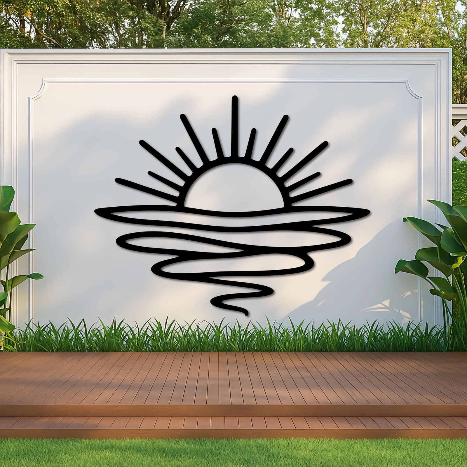 Art Mural Metalik – Perëndimi Minimal · Modeli 2 – punim artizanal çeliku nga AR-TI Atelier – foto 8