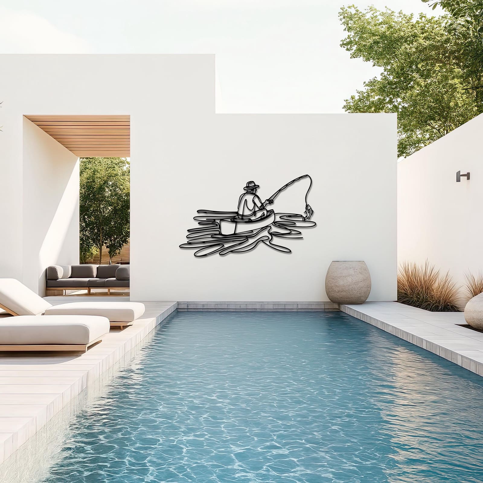 Art Mural Metalik – Peshkimi · Modeli 2 – punim artizanal çeliku nga AR-TI Atelier – foto 7