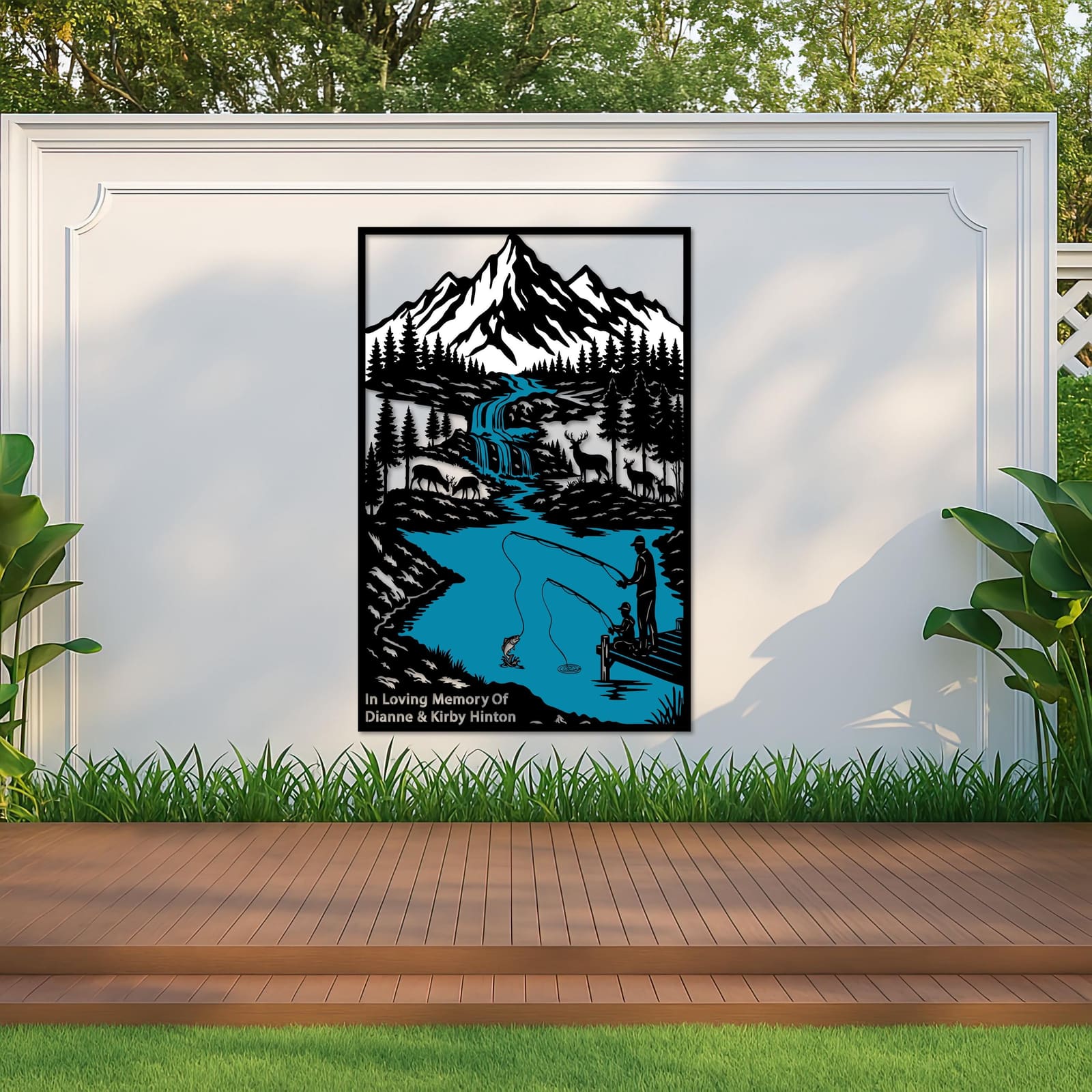 Art Mural Metalik – Peshkimi në Liqen Malor – punim artizanal çeliku nga AR-TI Atelier – foto 10