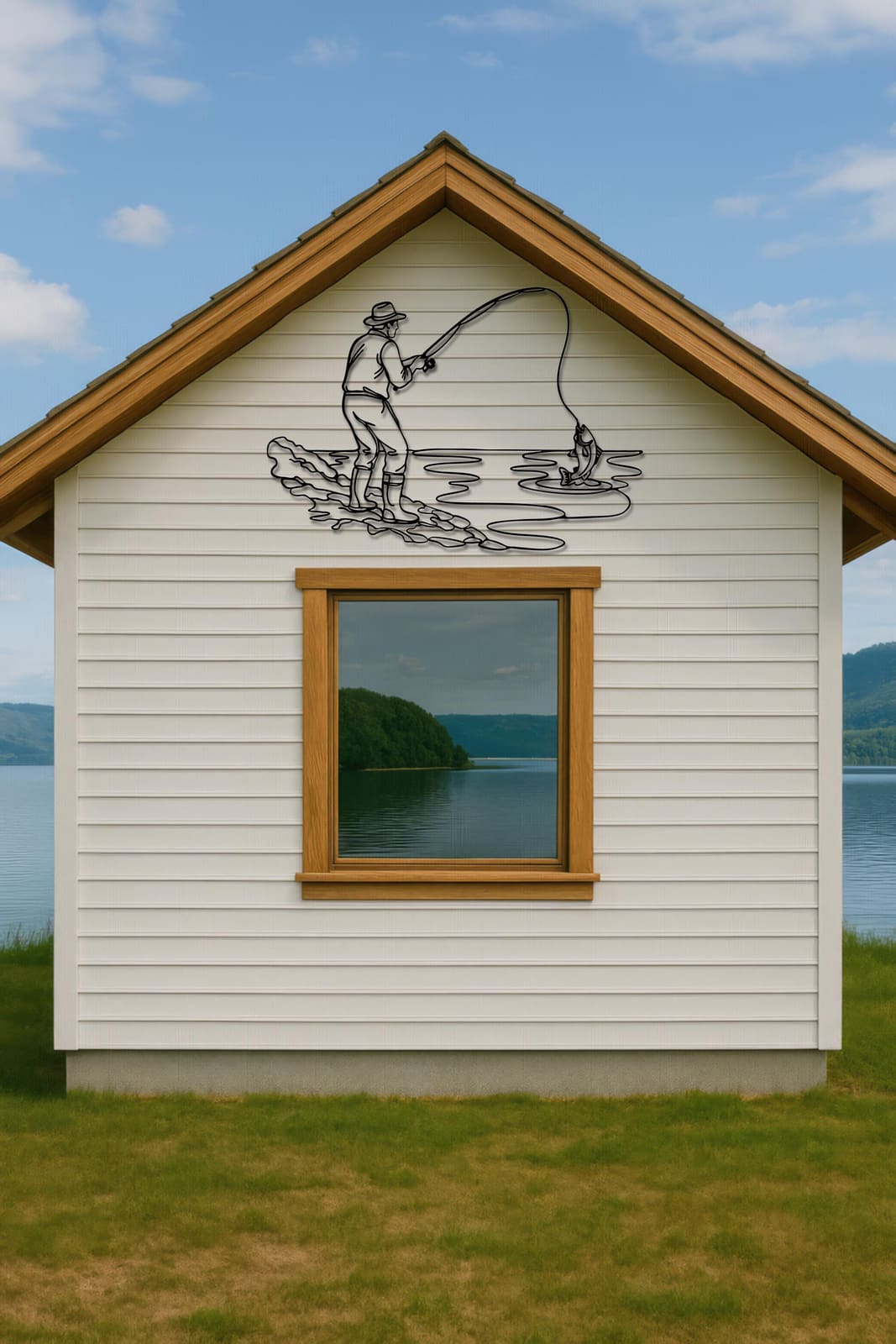 Art Mural Metalik – Peshkimi – punim artizanal çeliku nga AR-TI Atelier – foto 4