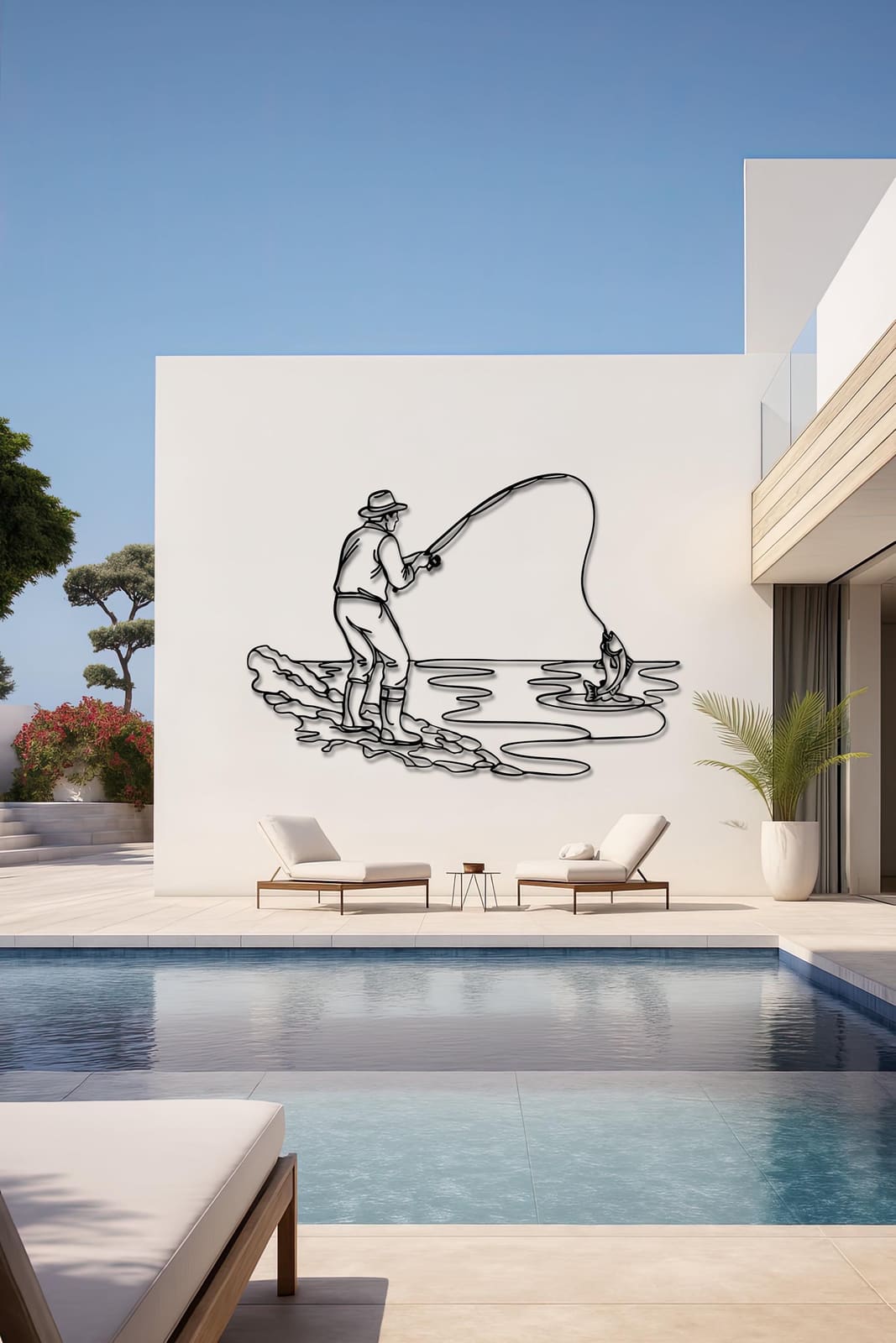 Art Mural Metalik – Peshkimi – punim artizanal çeliku nga AR-TI Atelier – foto 9