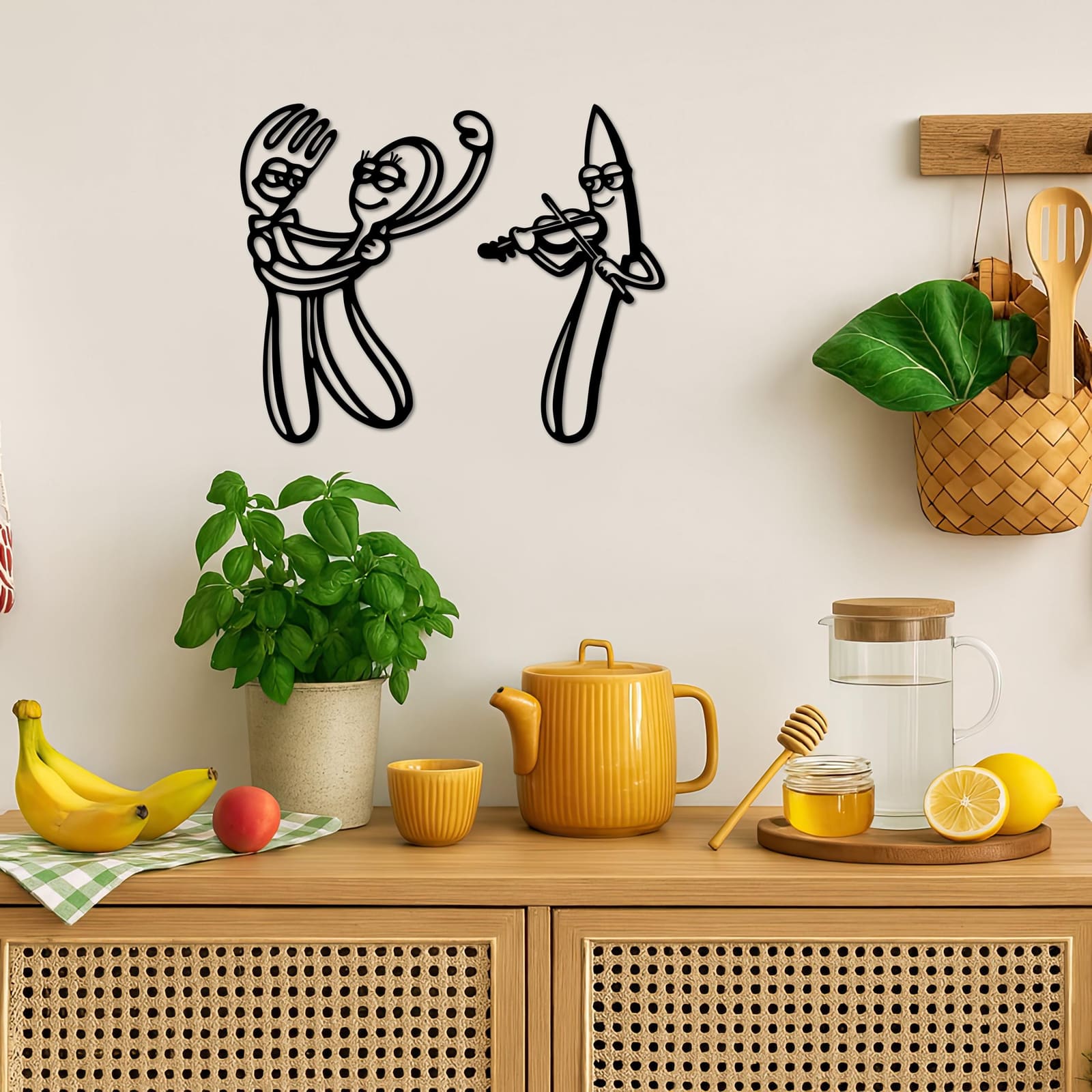 Art Mural Metalik – Piruni dhe Thika – punim artizanal çeliku nga AR-TI Atelier – foto 3