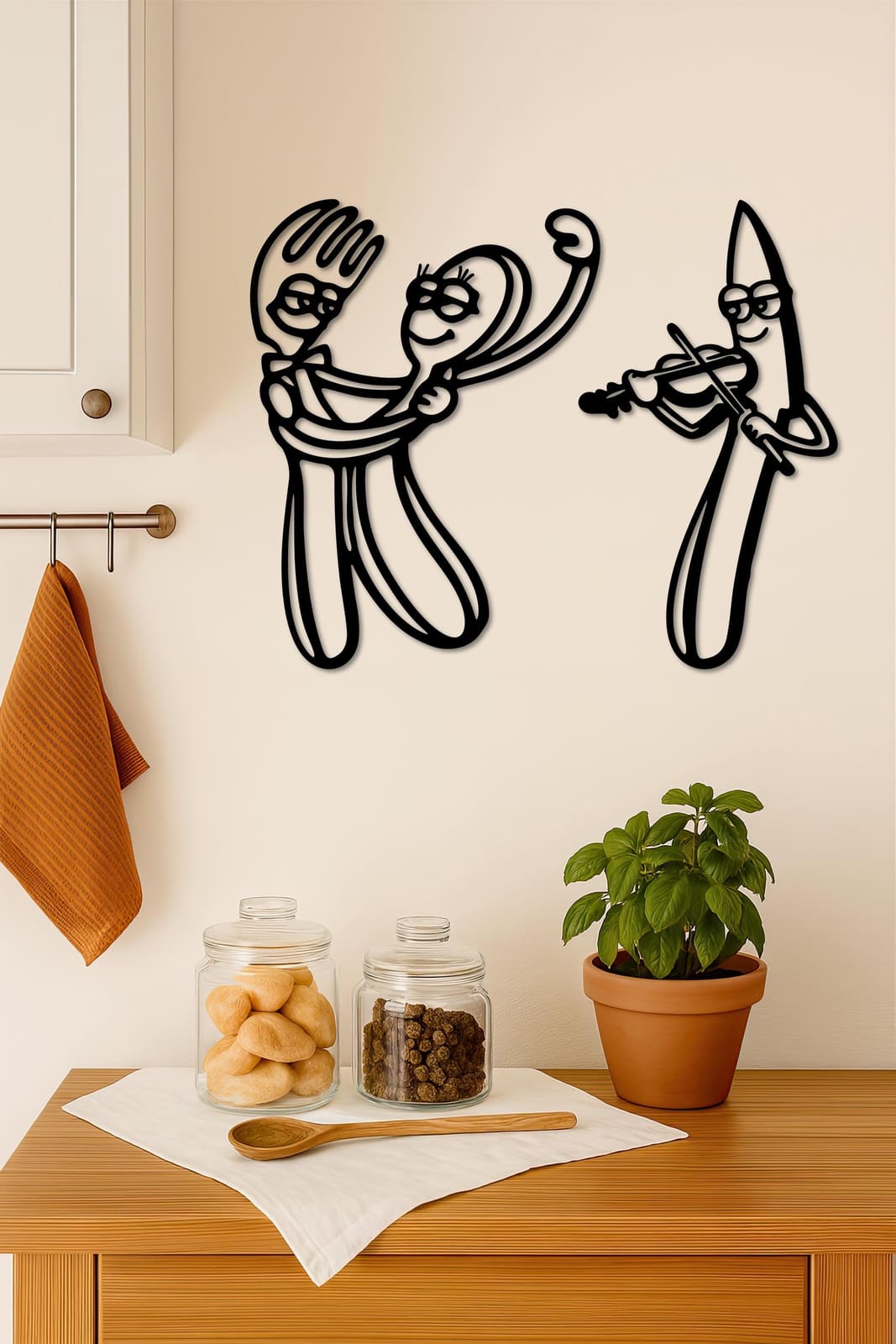Art Mural Metalik – Piruni dhe Thika – punim artizanal çeliku nga AR-TI Atelier – foto 4