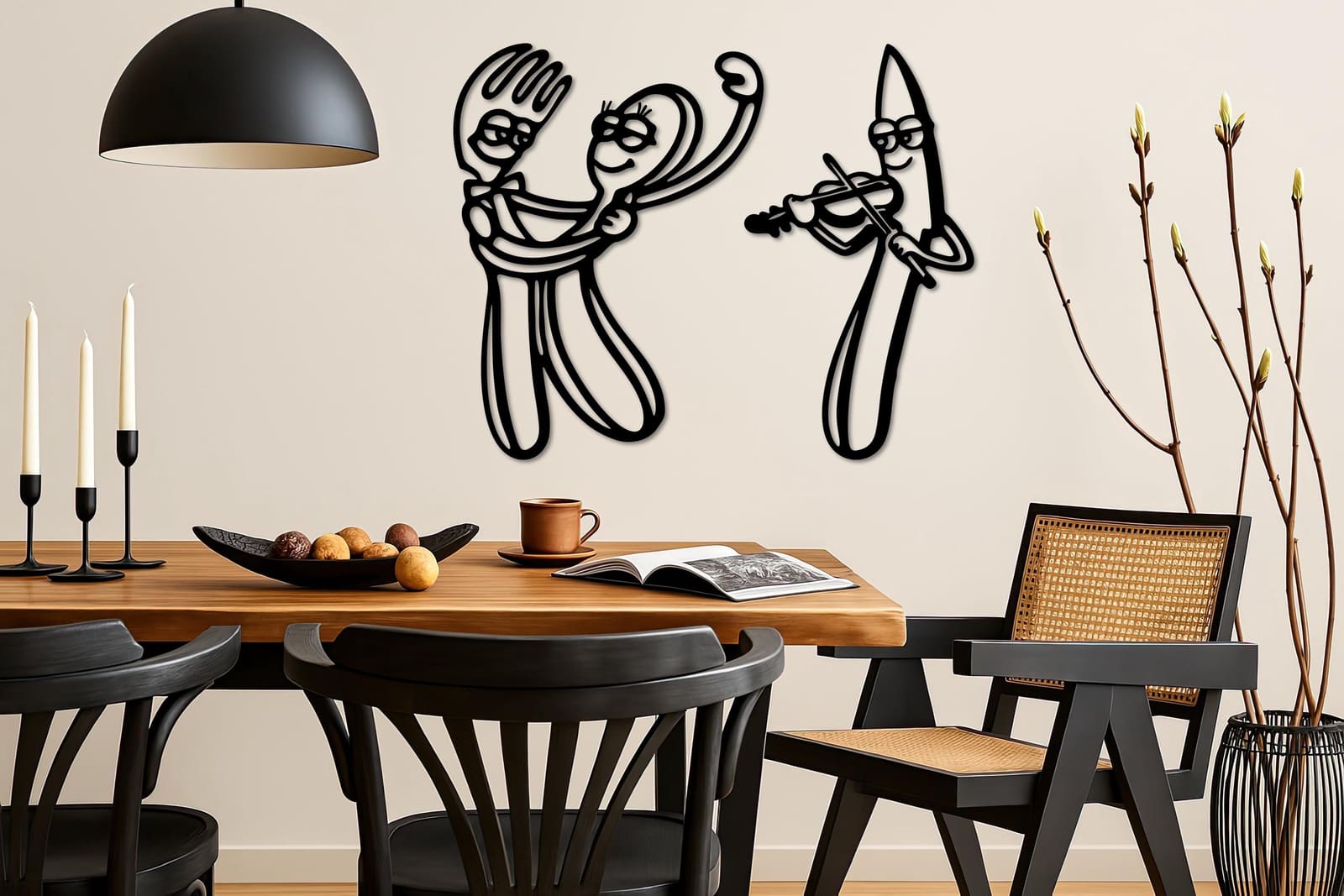 Art Mural Metalik – Piruni dhe Thika – punim artizanal çeliku nga AR-TI Atelier – foto 5