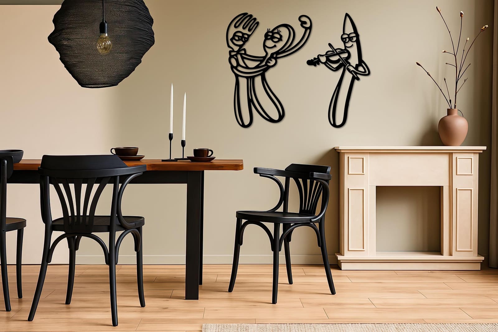 Art Mural Metalik – Piruni dhe Thika – punim artizanal çeliku nga AR-TI Atelier – foto 6