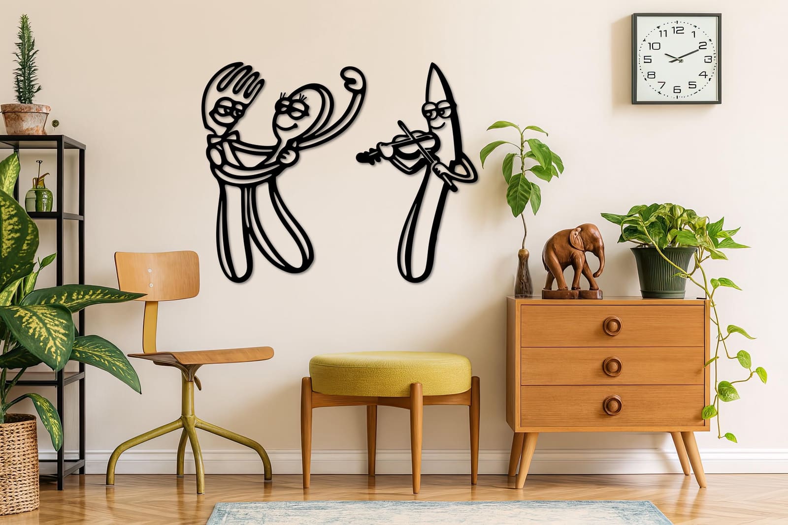 Art Mural Metalik – Piruni dhe Thika – punim artizanal çeliku nga AR-TI Atelier – foto 9