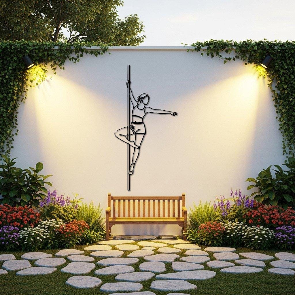 Art Mural Metalik – Pole Dance – punim artizanal nga AR-TI Atelier