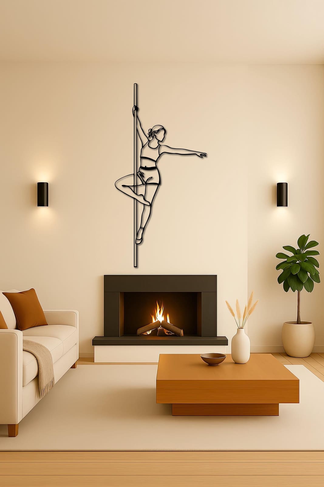 Art Mural Metalik – Pole Dance – punim artizanal çeliku nga AR-TI Atelier – foto 2