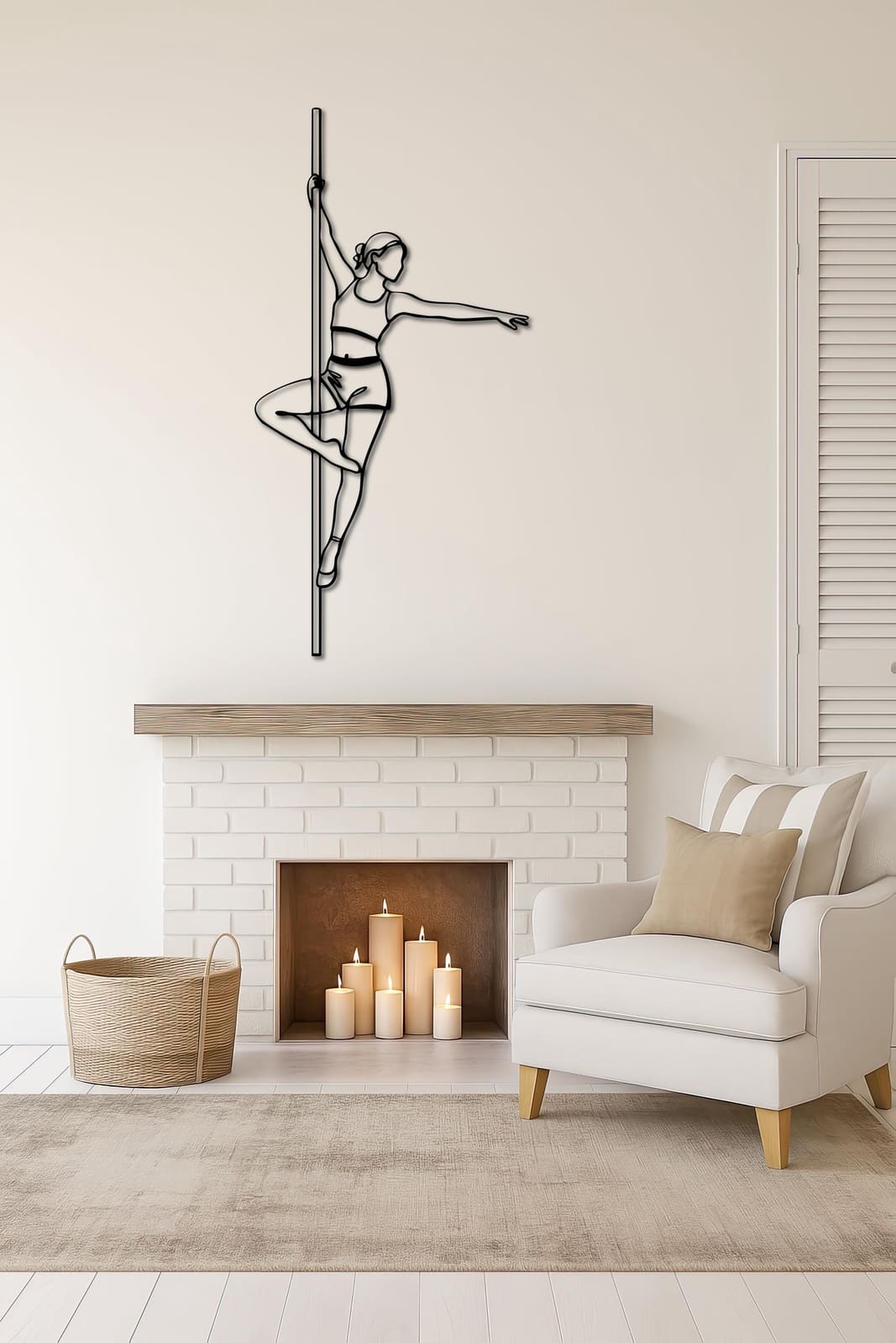 Art Mural Metalik – Pole Dance – punim artizanal çeliku nga AR-TI Atelier – foto 3