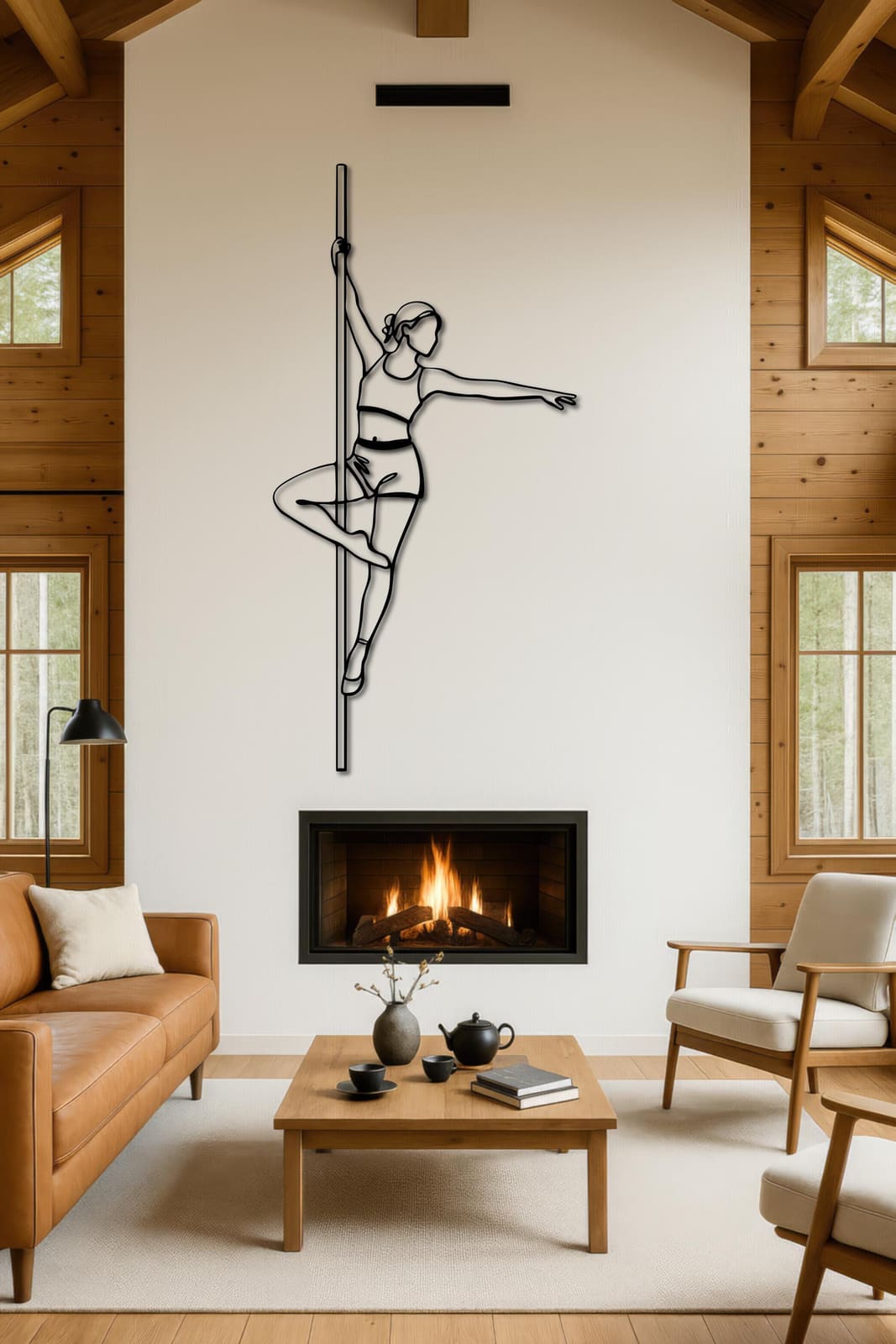 Art Mural Metalik – Pole Dance – punim artizanal çeliku nga AR-TI Atelier – foto 5