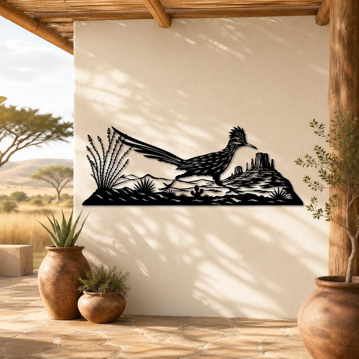 Art Mural Metalik – Roadrunner – punim artizanal nga AR-TI Atelier
