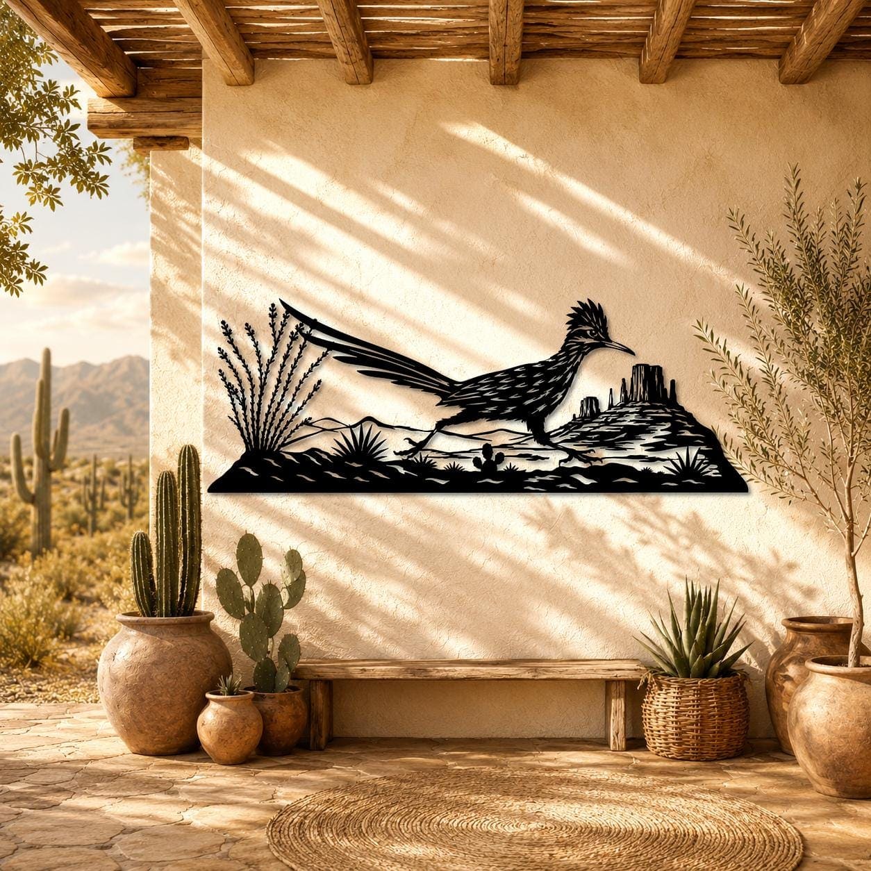 Art Mural Metalik – Roadrunner – punim artizanal çeliku nga AR-TI Atelier – foto 2