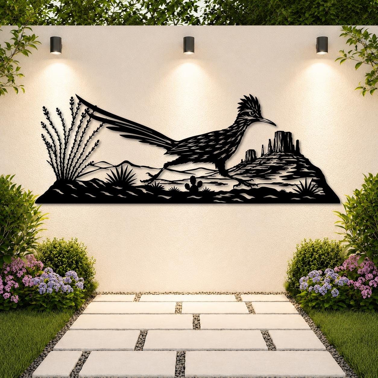 Art Mural Metalik – Roadrunner – punim artizanal çeliku nga AR-TI Atelier – foto 3