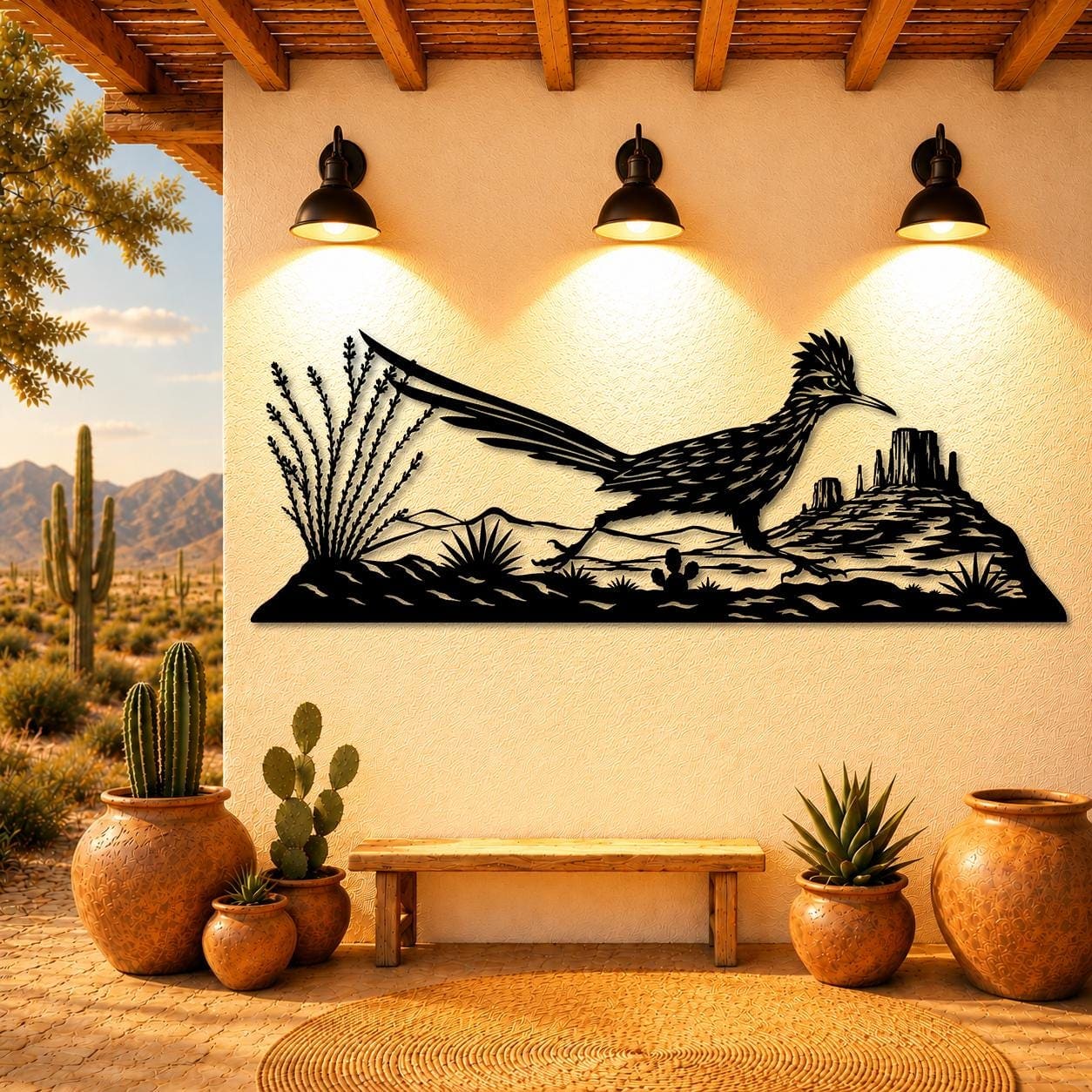 Art Mural Metalik – Roadrunner – punim artizanal çeliku nga AR-TI Atelier – foto 4