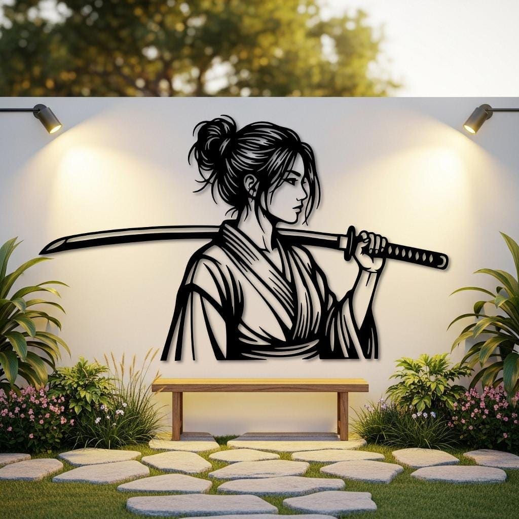 Art Mural Metalik – Samurajja – punim artizanal çeliku nga AR-TI Atelier – foto 8