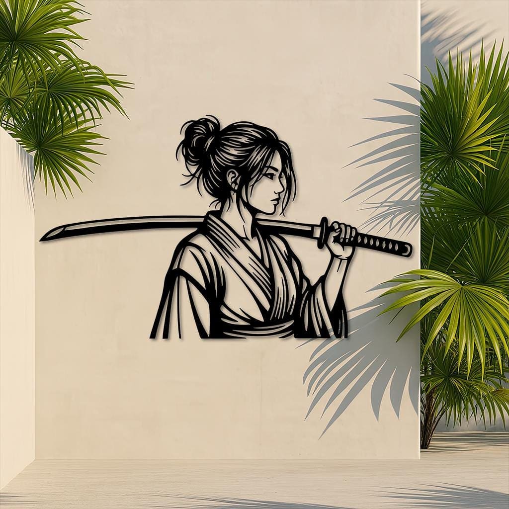 Art Mural Metalik – Samurajja – punim artizanal çeliku nga AR-TI Atelier – foto 10