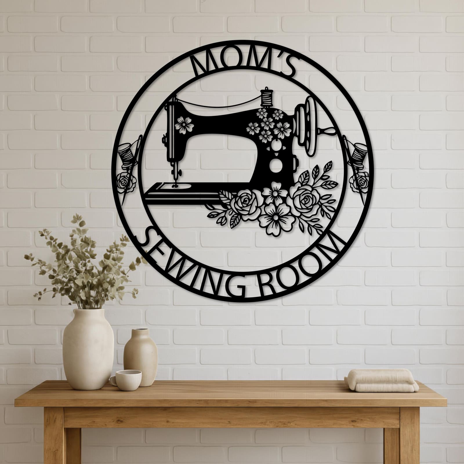 Art Mural Metalik – Sewing Machine Personalized – punim artizanal çeliku nga AR-TI Atelier – foto 3