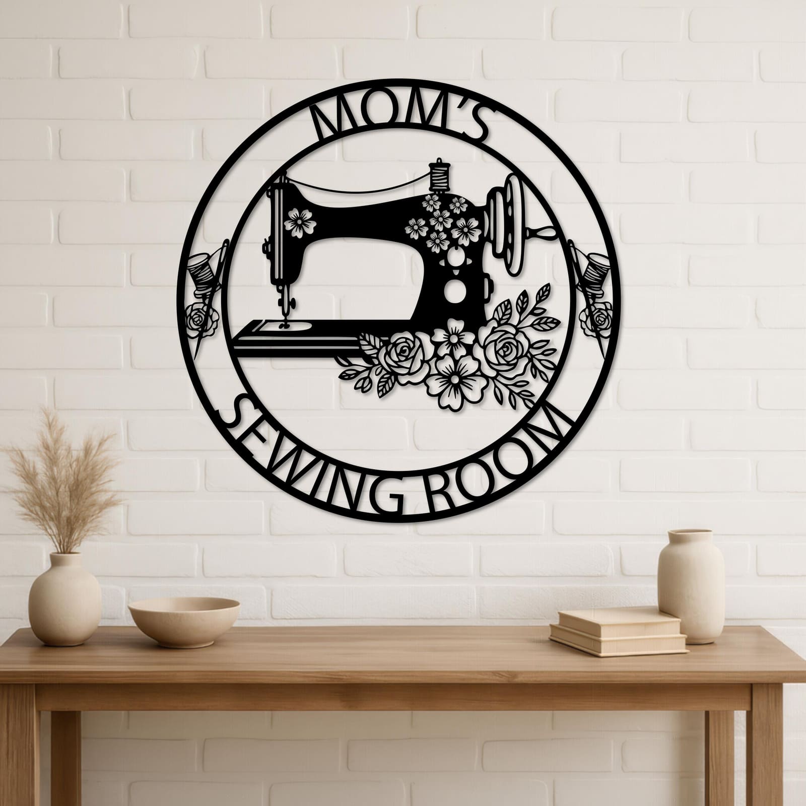 Art Mural Metalik – Sewing Machine Personalized – punim artizanal çeliku nga AR-TI Atelier – foto 4