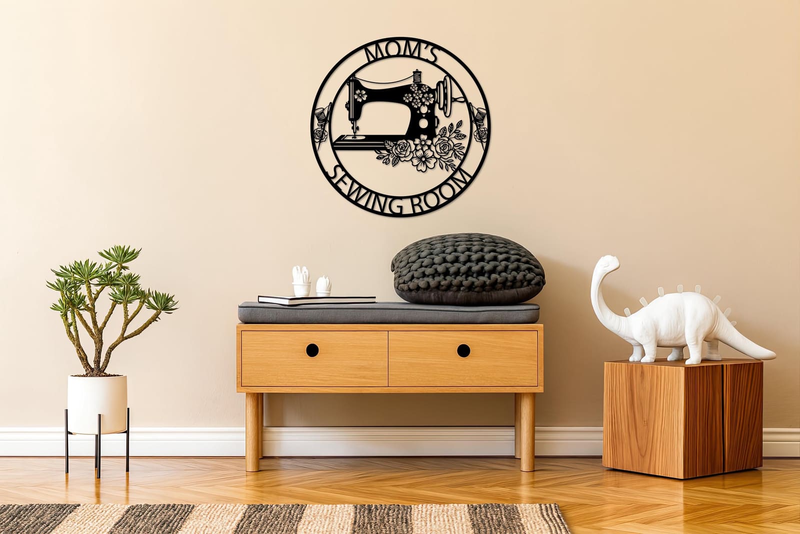 Art Mural Metalik – Sewing Machine Personalized – punim artizanal çeliku nga AR-TI Atelier – foto 8