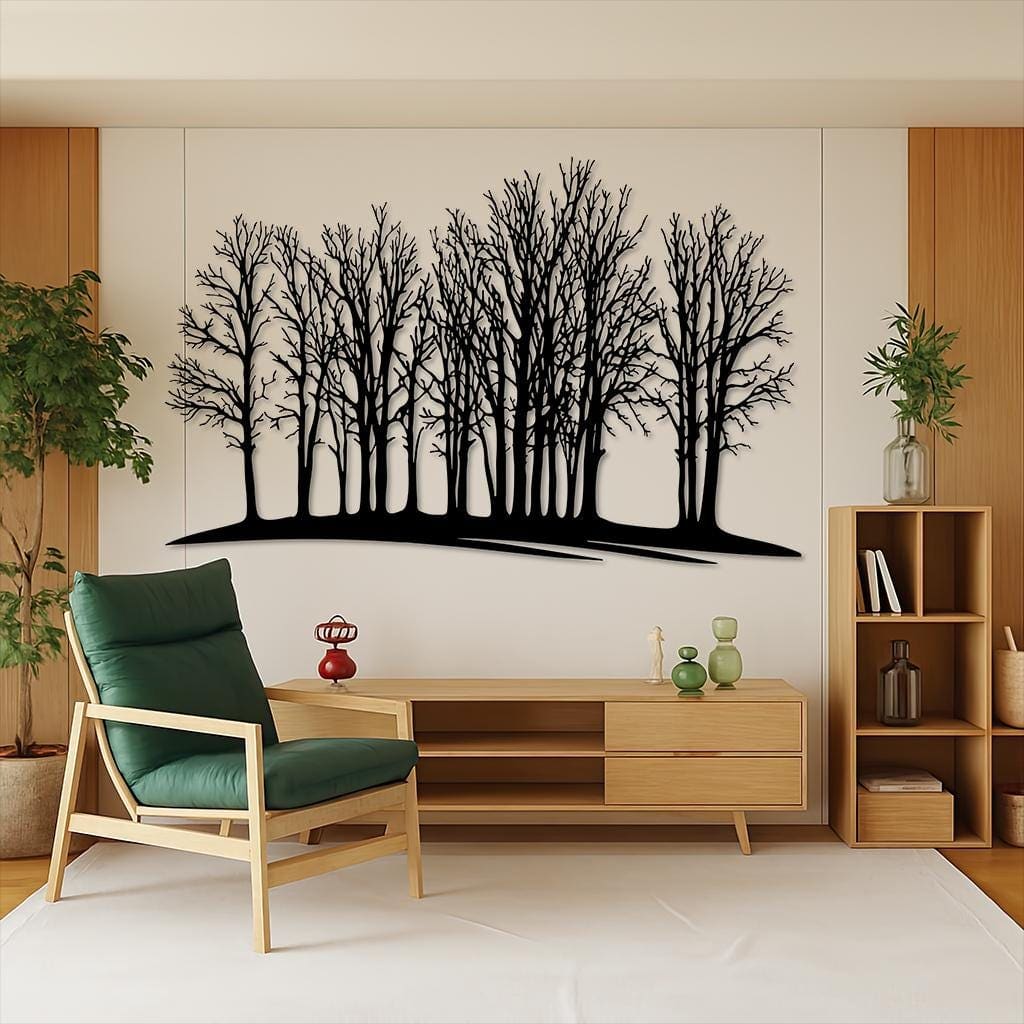 Art Mural Metalik – Silueta e Pemës – punim artizanal çeliku nga AR-TI Atelier – foto 2