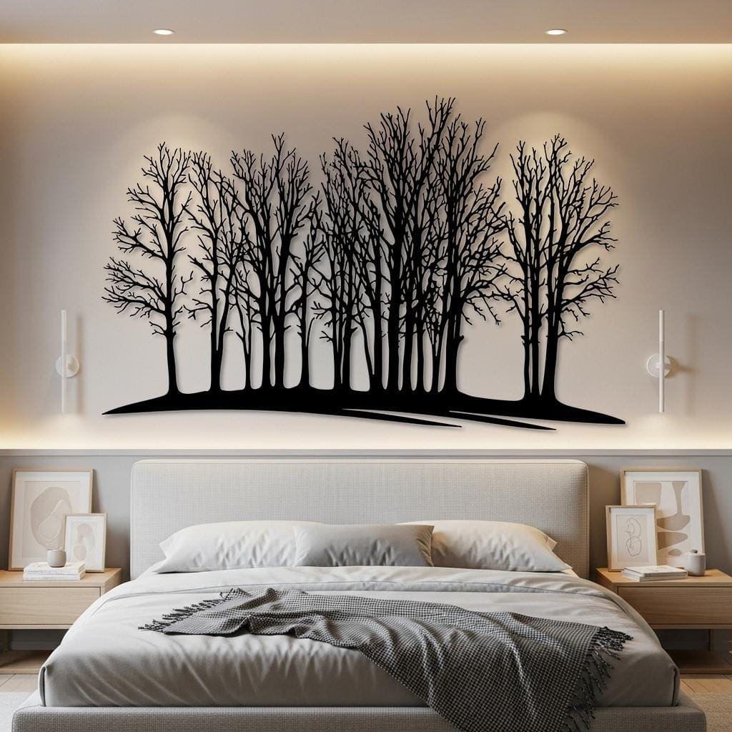 Art Mural Metalik – Silueta e Pemës – punim artizanal çeliku nga AR-TI Atelier – foto 4