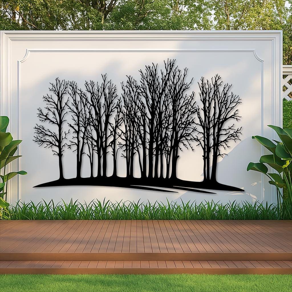 Art Mural Metalik – Silueta e Pemës – punim artizanal çeliku nga AR-TI Atelier – foto 5