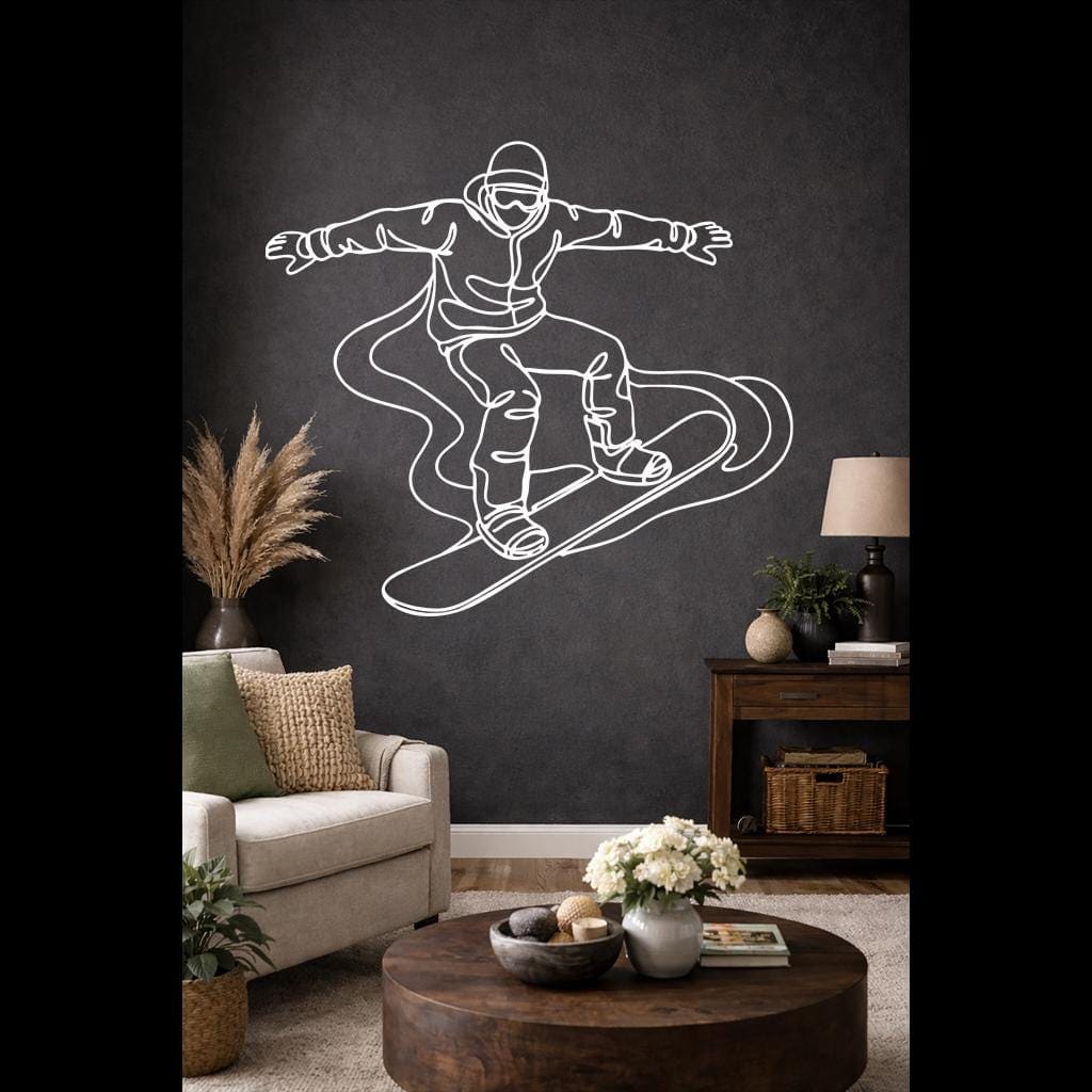 Art Mural Metalik – Snowboardisti – punim artizanal nga AR-TI Atelier
