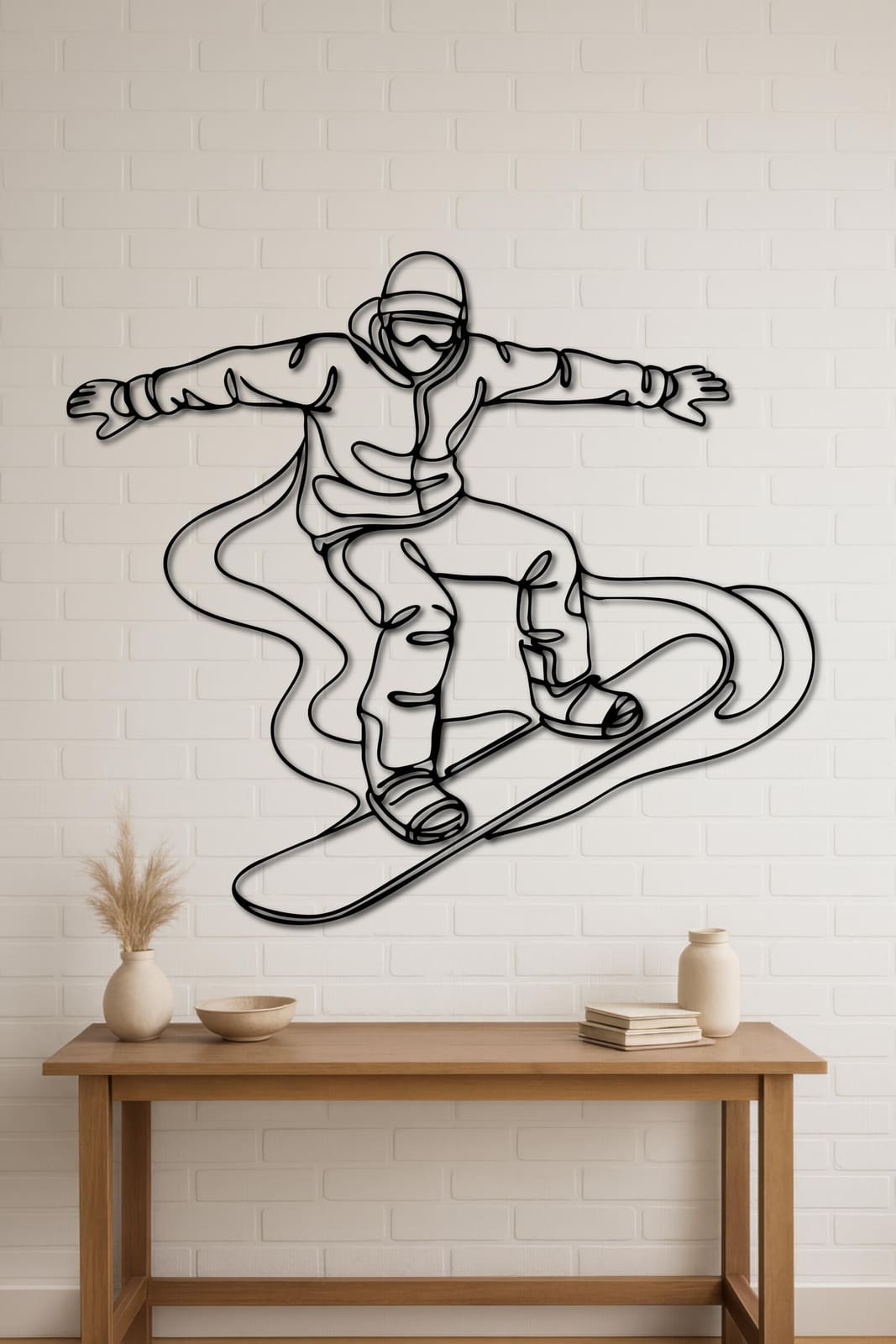 Art Mural Metalik – Snowboardisti – punim artizanal çeliku nga AR-TI Atelier – foto 3