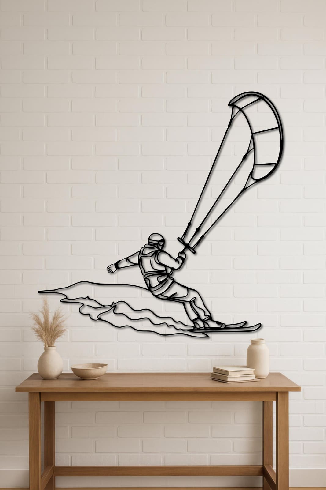 Art Mural Metalik – Snowkiting – punim artizanal çeliku nga AR-TI Atelier – foto 2