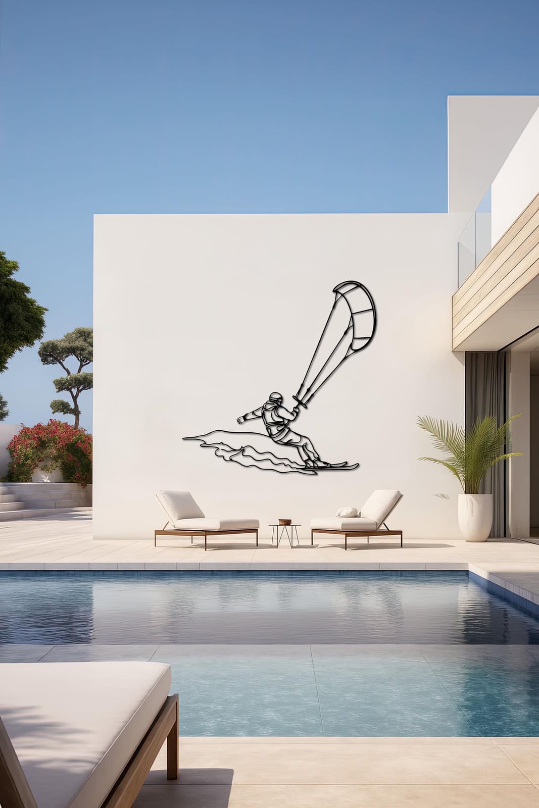 Art Mural Metalik – Snowkiting – punim artizanal çeliku nga AR-TI Atelier – foto 6