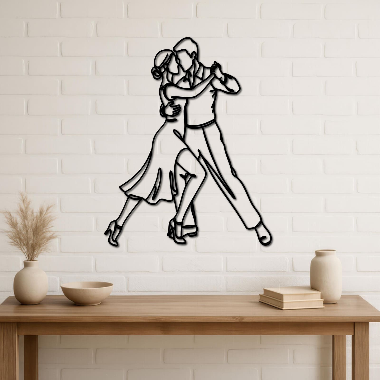 Art Mural Metalik – Tango Line Art – punim artizanal çeliku nga AR-TI Atelier – foto 2
