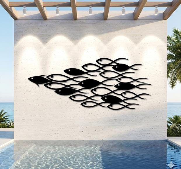 Art Mural Metalik – Tufa e Peshqve · Modeli 2 – punim artizanal çeliku nga AR-TI Atelier – foto 6