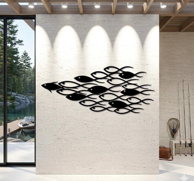 Art Mural Metalik – Tufa e Peshqve · Modeli 2 – punim artizanal çeliku nga AR-TI Atelier – foto 8