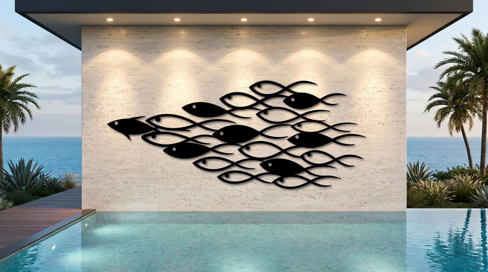 Art Mural Metalik – Tufa e Peshqve · Modeli 2 – punim artizanal çeliku nga AR-TI Atelier – foto 9