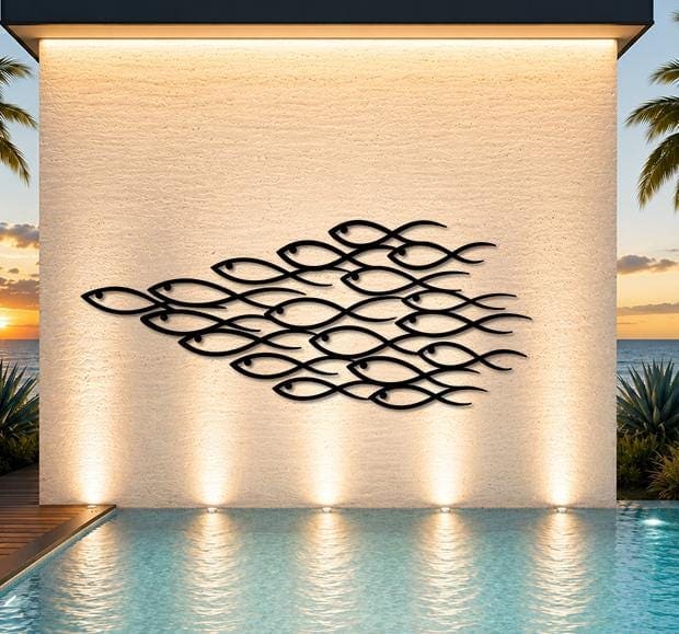 Art Mural Metalik – Tufa e Peshqve – punim artizanal çeliku nga AR-TI Atelier – foto 7