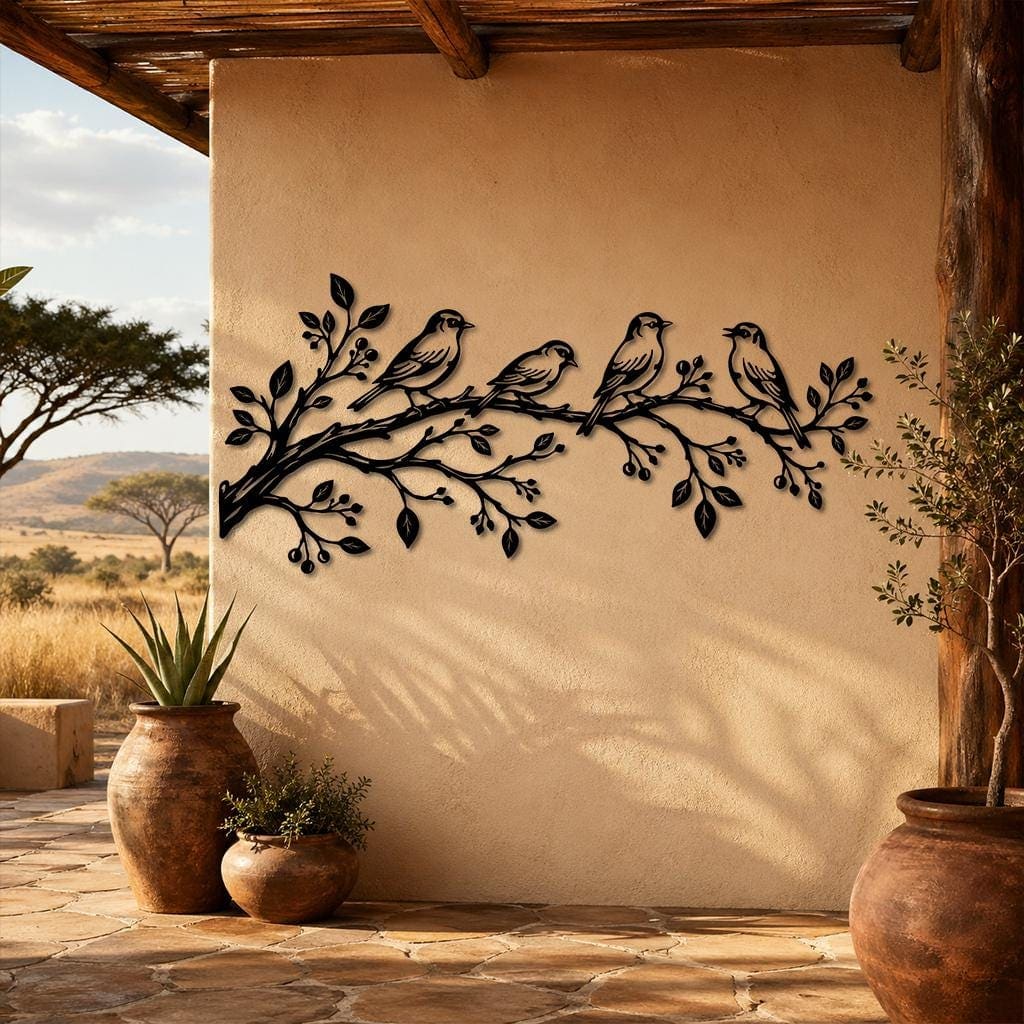 Art Mural Metalik – Zogjtë në Degë – punim artizanal çeliku nga AR-TI Atelier – foto 6