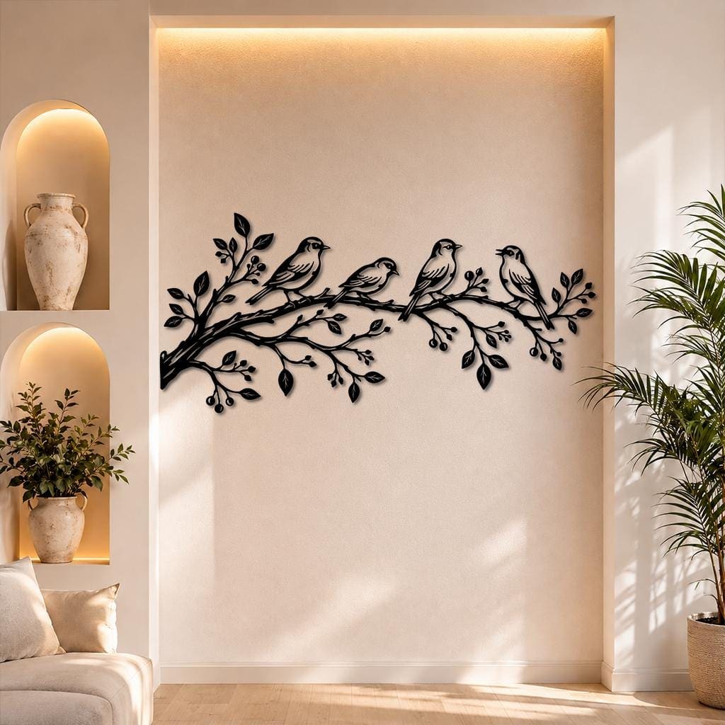 Art Mural Metalik – Zogjtë në Degë – punim artizanal çeliku nga AR-TI Atelier – foto 8
