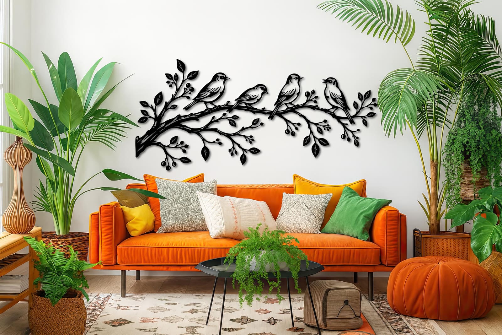 Art Mural Metalik – Zogjtë në Degë – punim artizanal çeliku nga AR-TI Atelier – foto 9